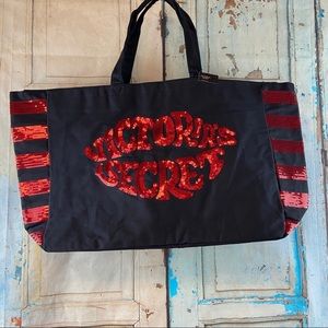 VICTORIA'S SECRET 2019 SEQUIN TOTE BAG LARGE NEW